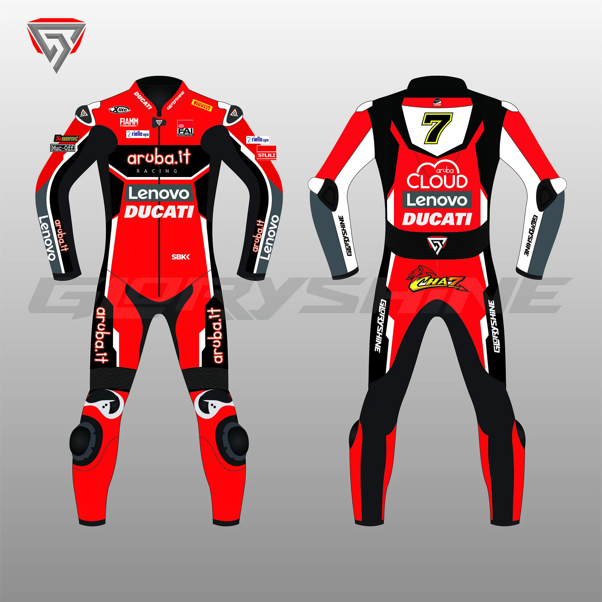 Chaz Davies Motorcycle Leather Suit Ducati MotoGP 2020 Chaz Davies Motorcycle Leather Suit Ducati MotoGP 2020