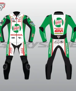 Johann Zarco Motorbike Race Suit Castrol Honda LCR GP75 MotoGP British 2024