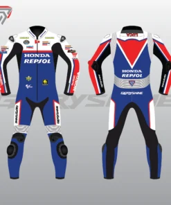 Luca Marini Motorbike Suit Repsol Honda Team GP75 MotoGP British 2024