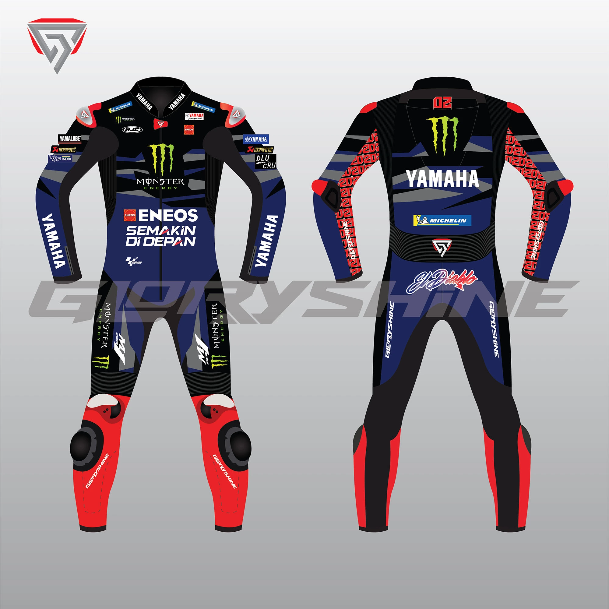 Fabio Quartararo Leather Suit Monster Energy Yamaha MotoGP 2024 Fabio Quartararo Leather Suit Monster Energy Yamaha MotoGP 2024