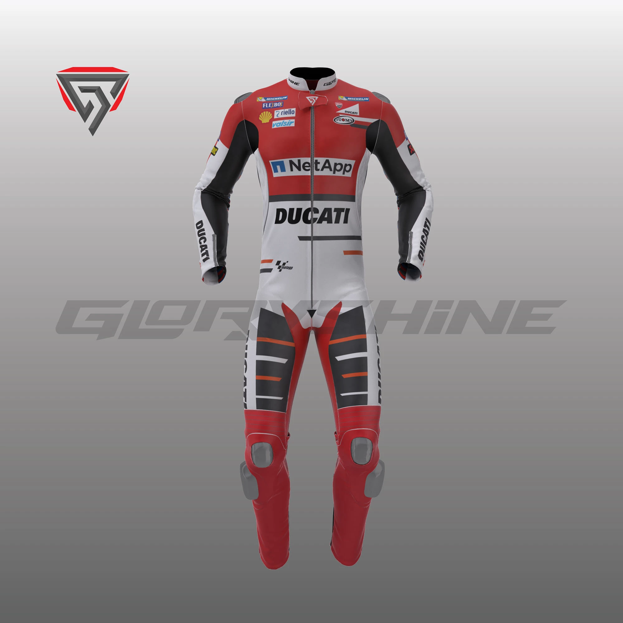 Andrea Dovizioso Leather Suit Flexbox Team Ducati MotoGP 2018 Andrea Dovizioso Leather Suit Flexbox Team Ducati MotoGP 2018