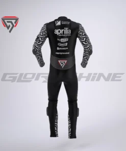 Aleix Espargaro Black Biker Suit Aprilia Winter Test Suit 2022